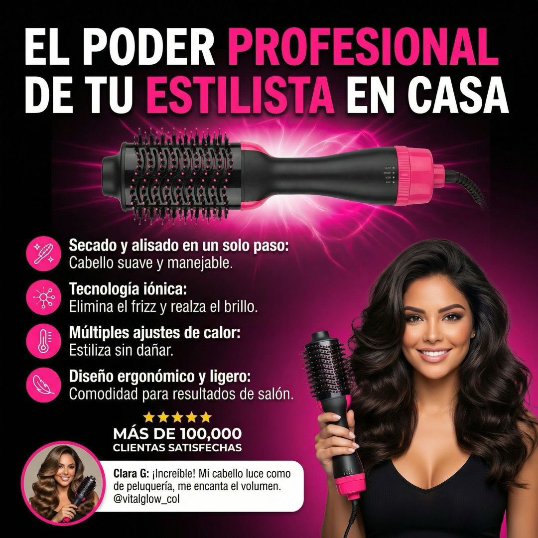 CEPILLO PROFESIONAL 3 EN (secador + alisador + moldeador)✨CABELLO PERFECTO EN MINUTOS