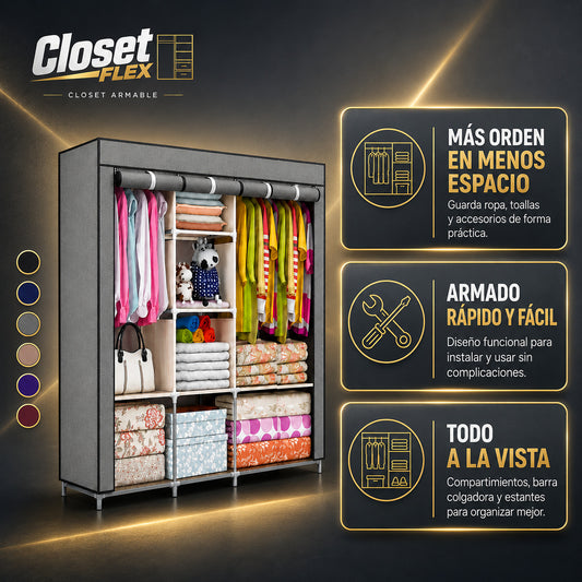 ClosetFlex® | Armario Modular Portátil™ desarmable