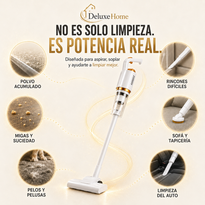 DeluxeHome™ | Aspiradora Compacta 2en1 con Succión Ciclónica