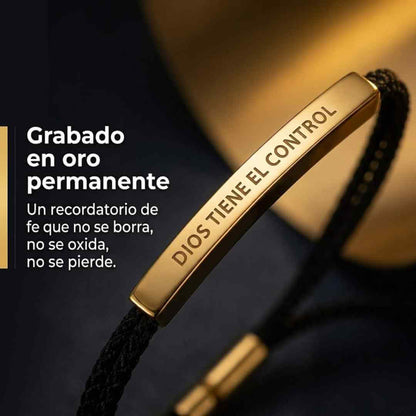 Pulsera de Fé y Esperanza "Dios Tiene el Control" | Acabada en Baño de Oro