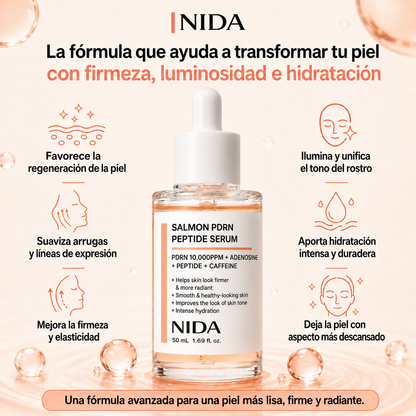 2x1 Serúm Semen de Salmón NIDA® | Efecto Piel de Porcelana™ de uso diario