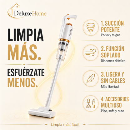 DeluxeHome™ | Aspiradora Compacta 2en1 con Succión Ciclónica
