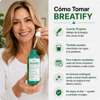 2x1 Breatify - Tratamiento en Gotas Contra el Mal Aliento