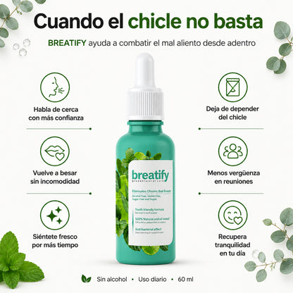 2x1 Breatify - Tratamiento en Gotas Contra el Mal Aliento