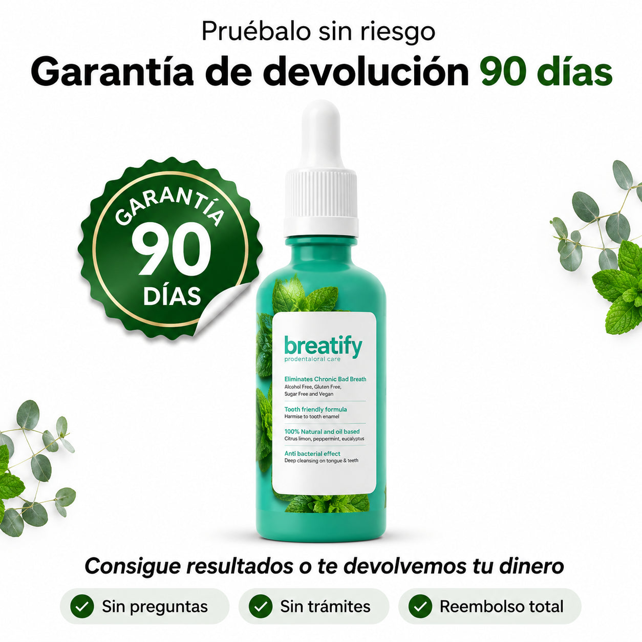2x1 Breatify - Tratamiento en Gotas Contra el Mal Aliento