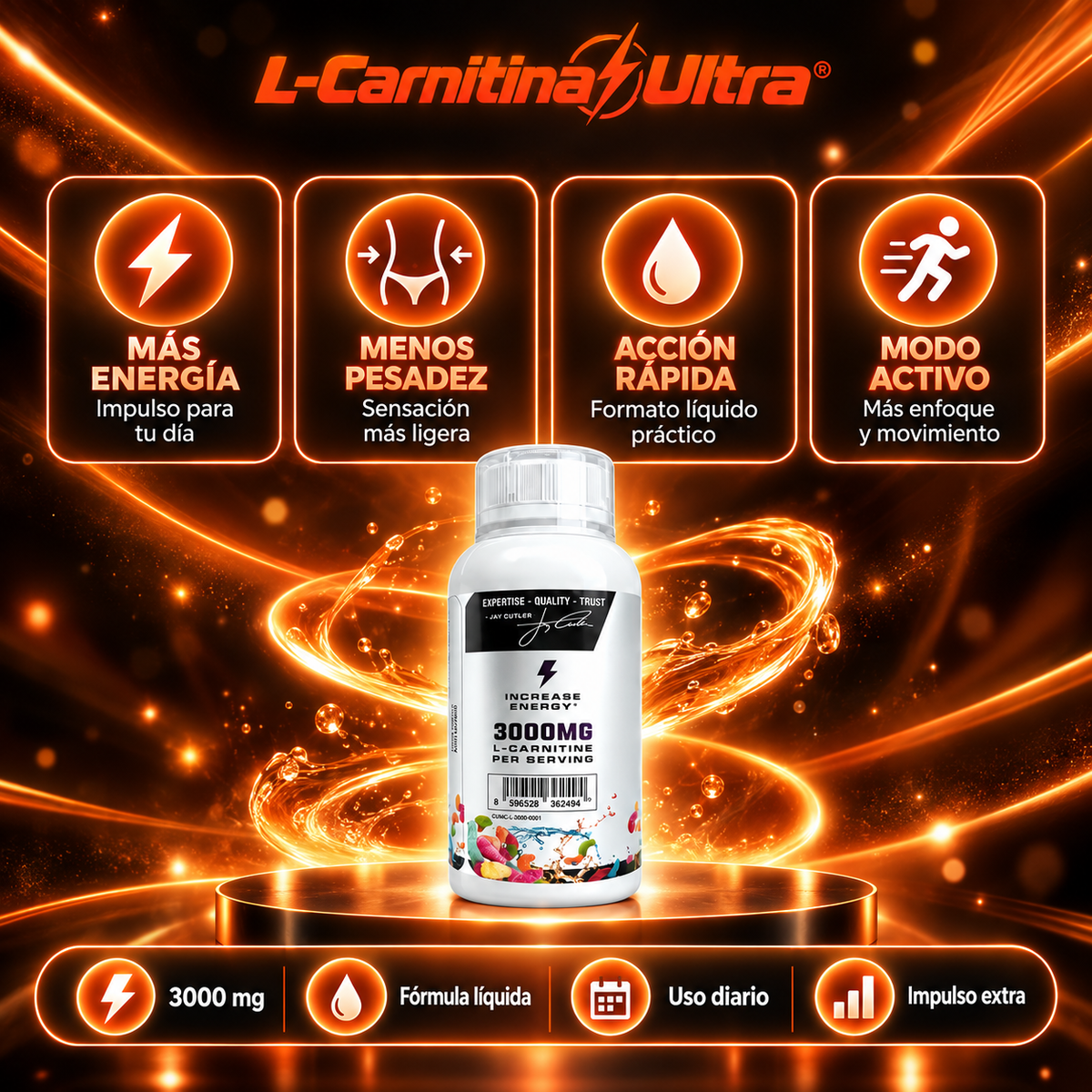 L-Carnitina Ultra® - Aniquila la Grasa Estancada y Acelera tu Metabolismo