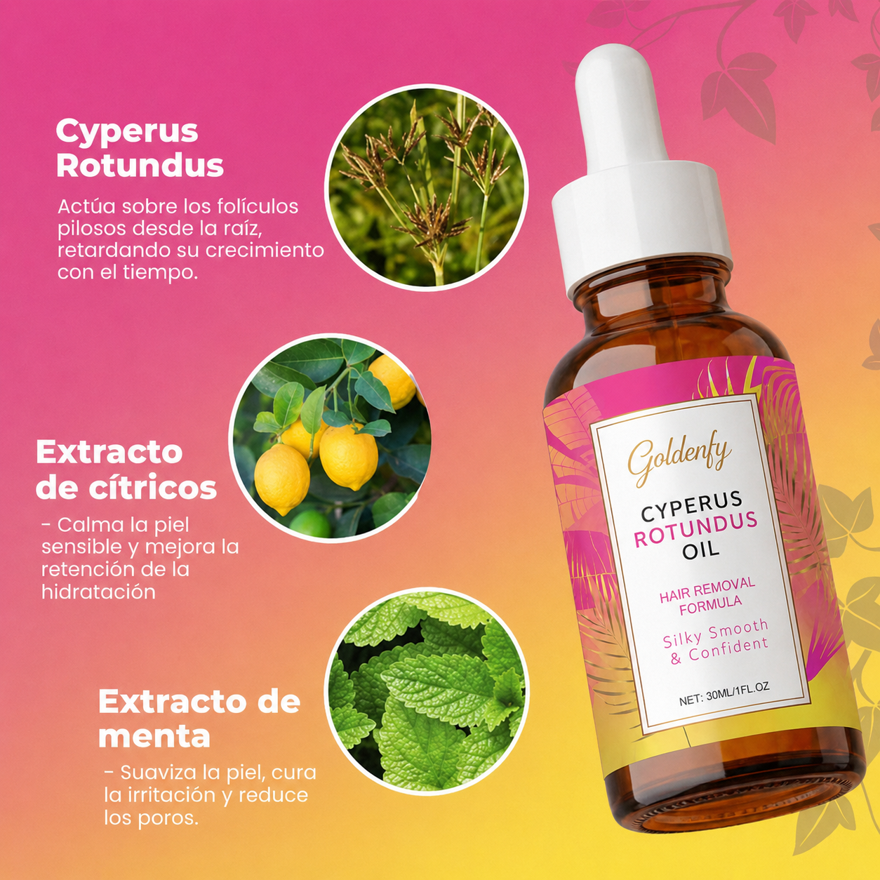Cyperus Rotundus Oil 60 ml- Aceite Depilación Definitiva