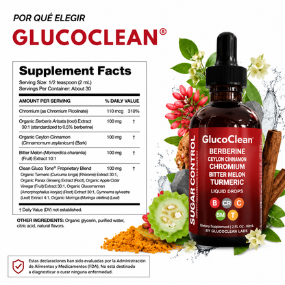 Promo 2x1 Gluco Clean™ 30 ml | Controla el Azúcar y Protege tu Corazón