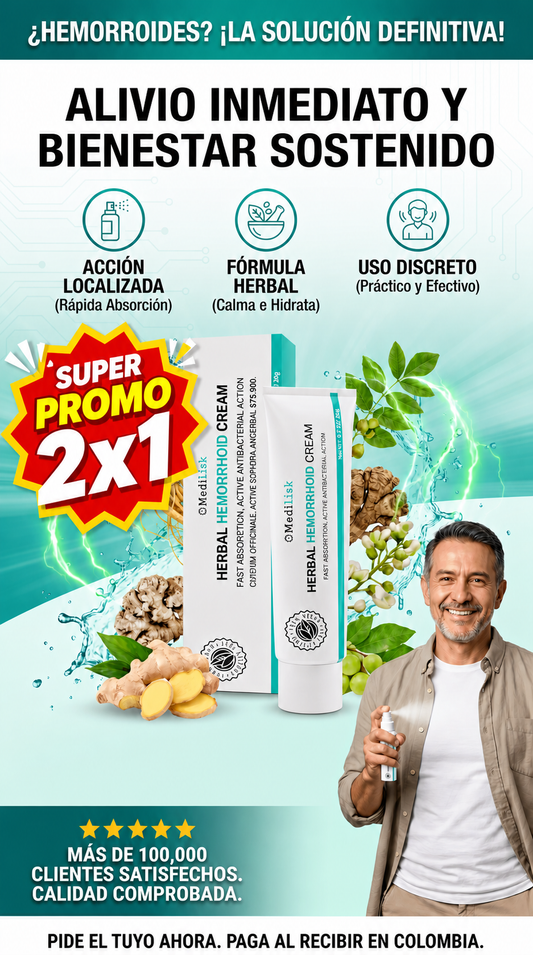 Super promo 2x1 Elimina y Previene las Hemorroides. Apaga el Ardor y la Picazón en 5 Minutos
