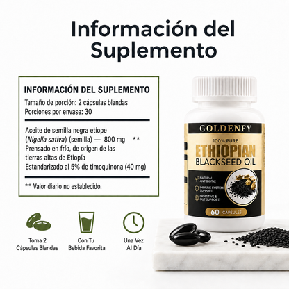 2x1 Ethiopian Black Seed Oil - Inmunidad • Digestión • Vitalidad