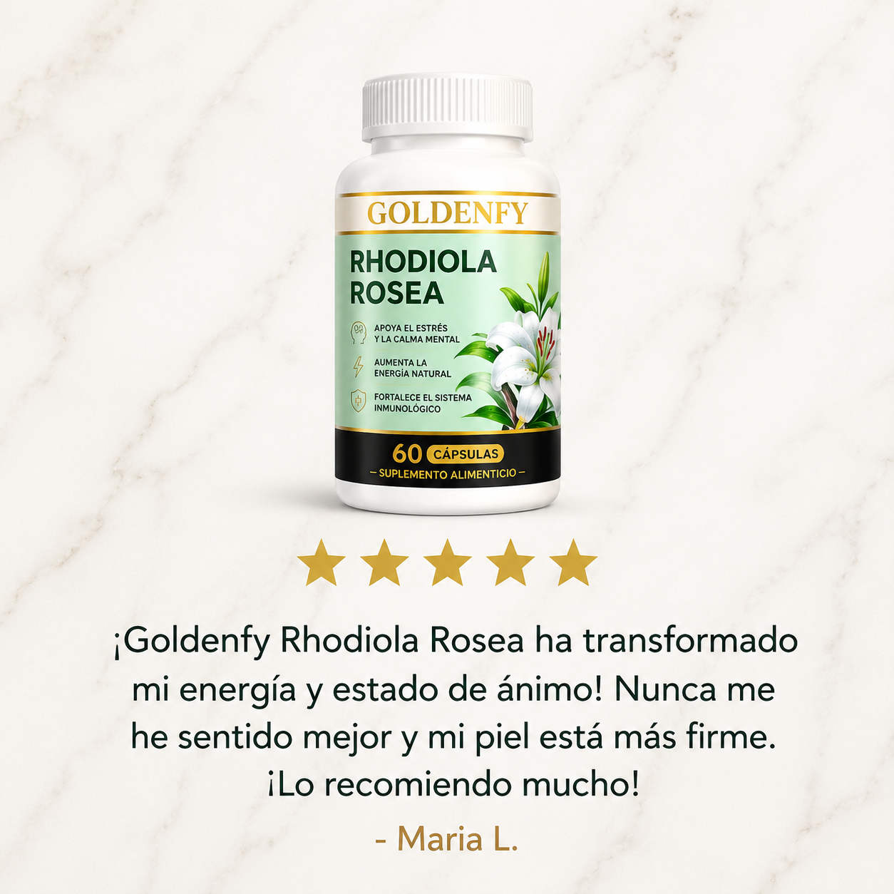 2x1 Rhodiola Rosea – Energía, Enfoque y Equilibrio Mental (60 Cápsulas)