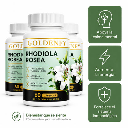 2x1 Rhodiola Rosea – Energía, Enfoque y Equilibrio Mental (60 Cápsulas)