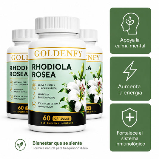 2x1 Rhodiola Rosea – Energía, Enfoque y Equilibrio Mental (60 Cápsulas)