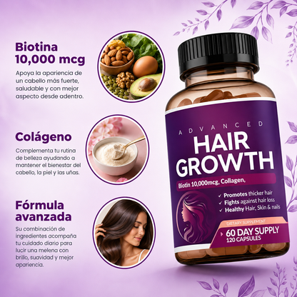 2x1 Hair Growth™ - Vitaminas para crecimiento y fortalecimiento del cabello