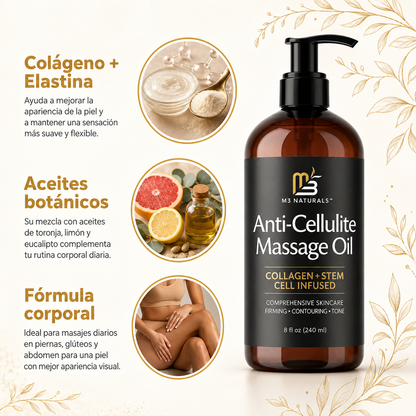 2x1 M3 Naturals™: Aceite Reafirmante & Anticelulitis