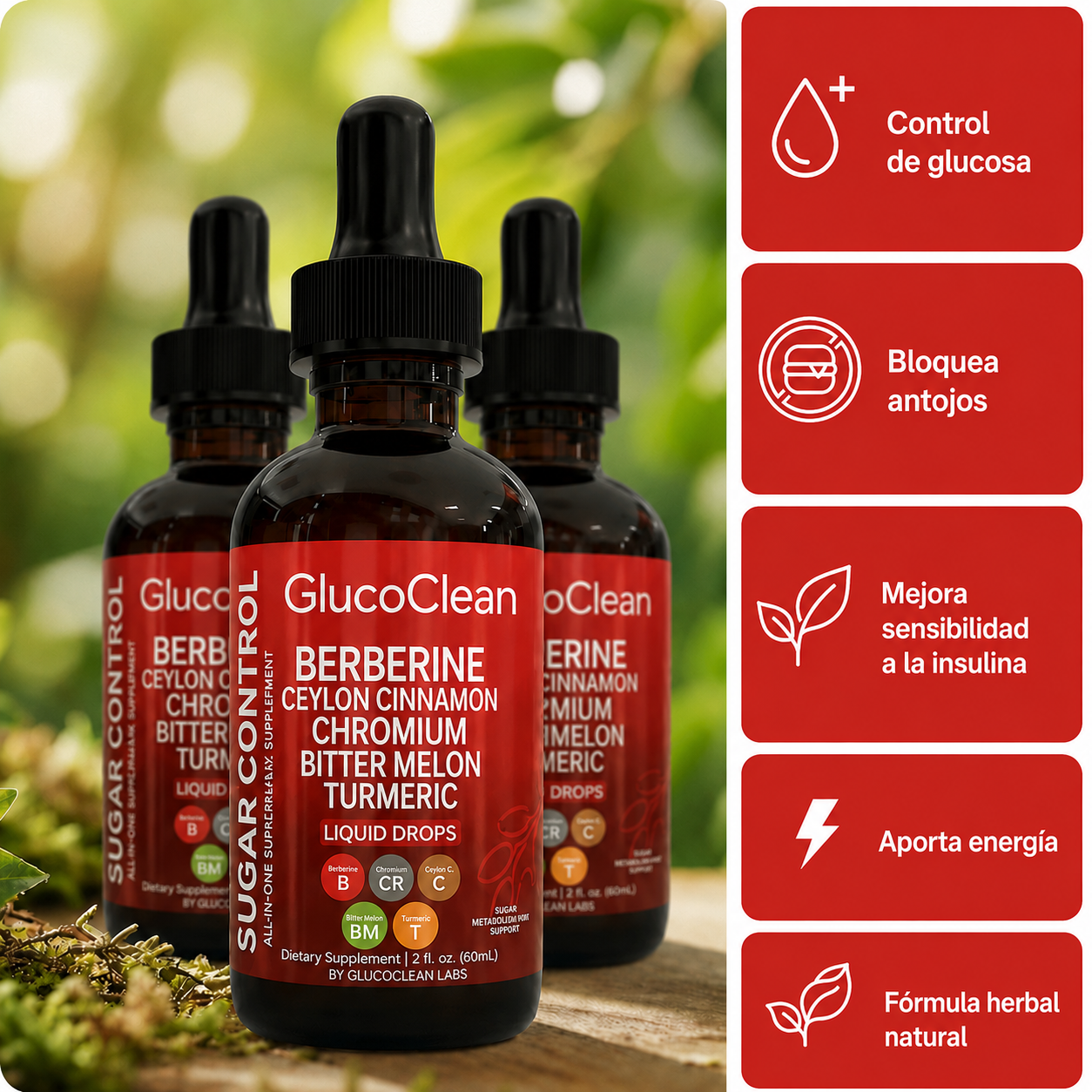 Promo 2x1 Gluco Clean™ 30 ml | Controla el Azúcar y Protege tu Corazón