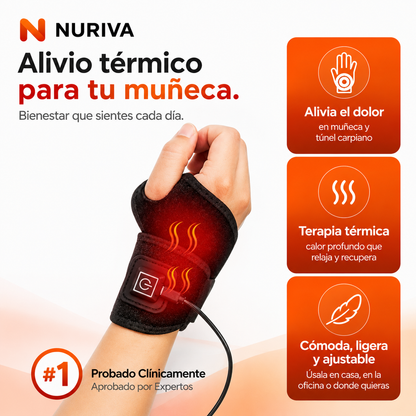 2x1 NURIVA · Muñequera de Calor | Deja de Aguantar el Dolor de Muñeca