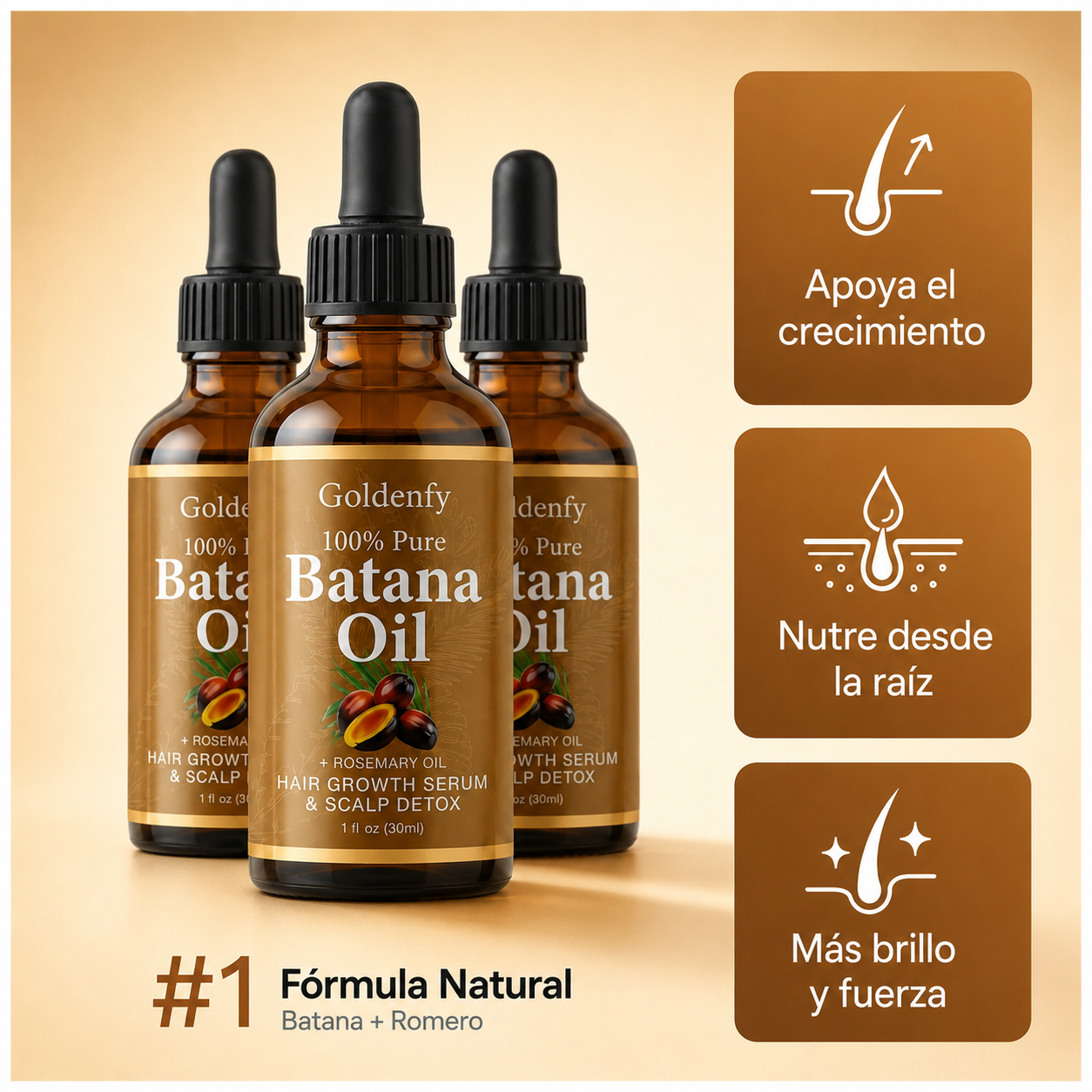2x1 Aceite de Batana Premium - Crecimiento real del cabello perdido por Alopecia