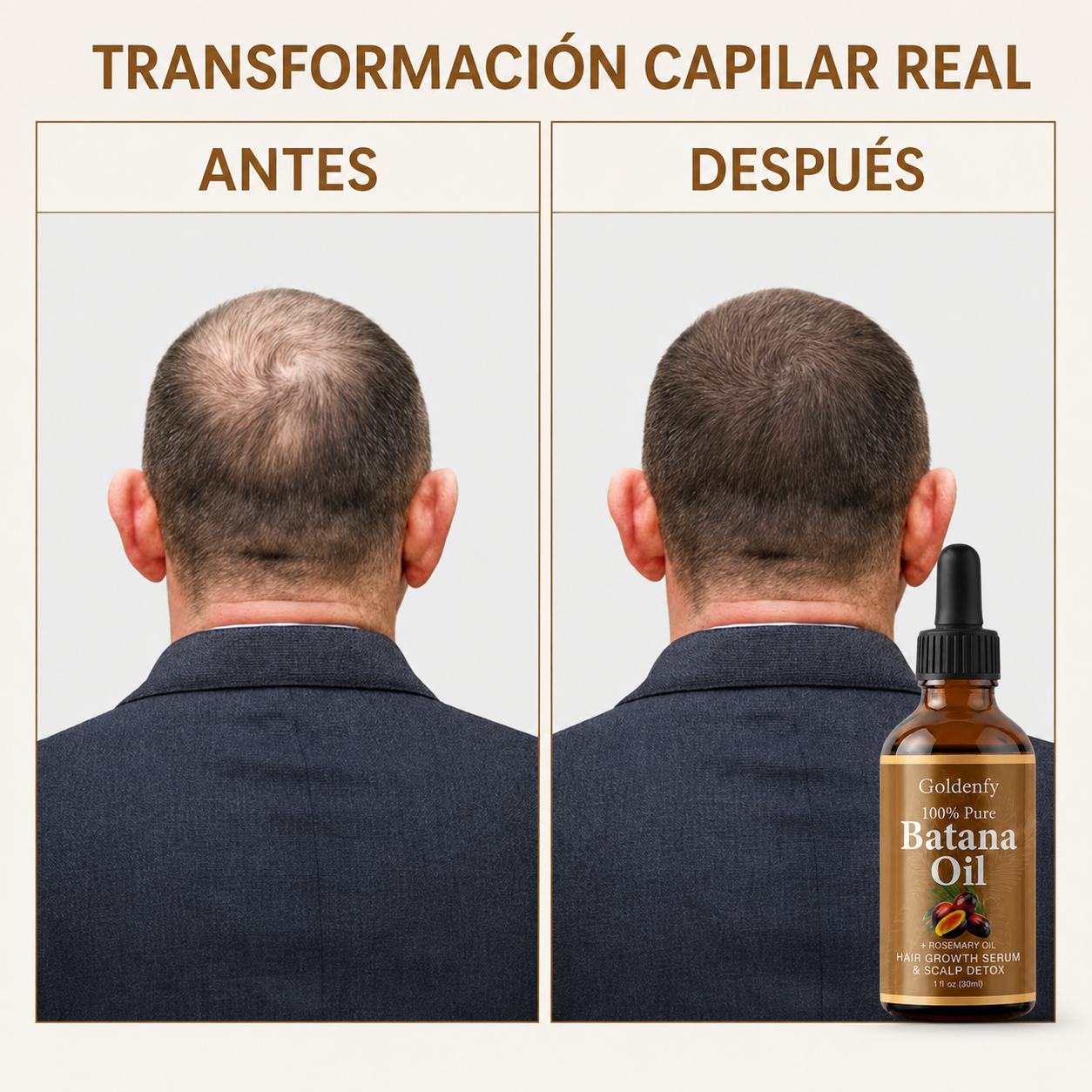 2x1 Aceite de Batana Premium - Crecimiento real del cabello perdido por Alopecia