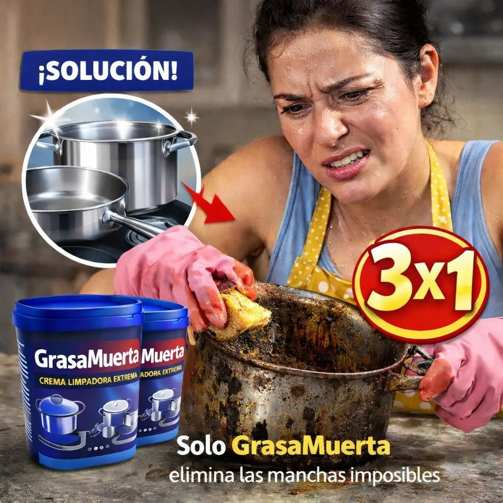 GrasaMuerta® – Pasta Limpiadora Extrema para utensilios sin vida