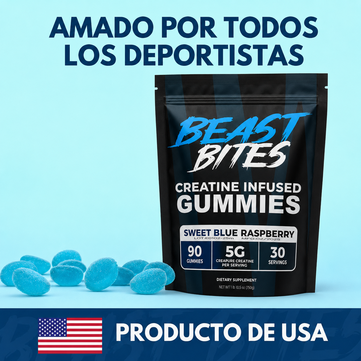 Beast Bites Gomitas de Creatina Hiper Músculos 90un.