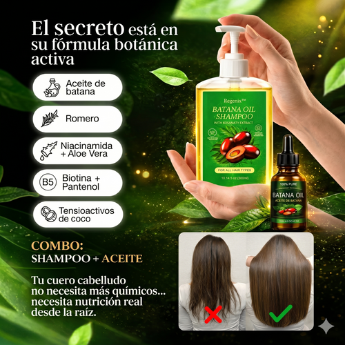 Super Promo Aceite de Batana + Shampoo Batana - Crecimeinto del cabello perdido por Alopecia