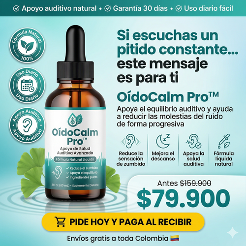 OídoCalm Pro - Calma auditiva progresiva Fórmula líquida natural