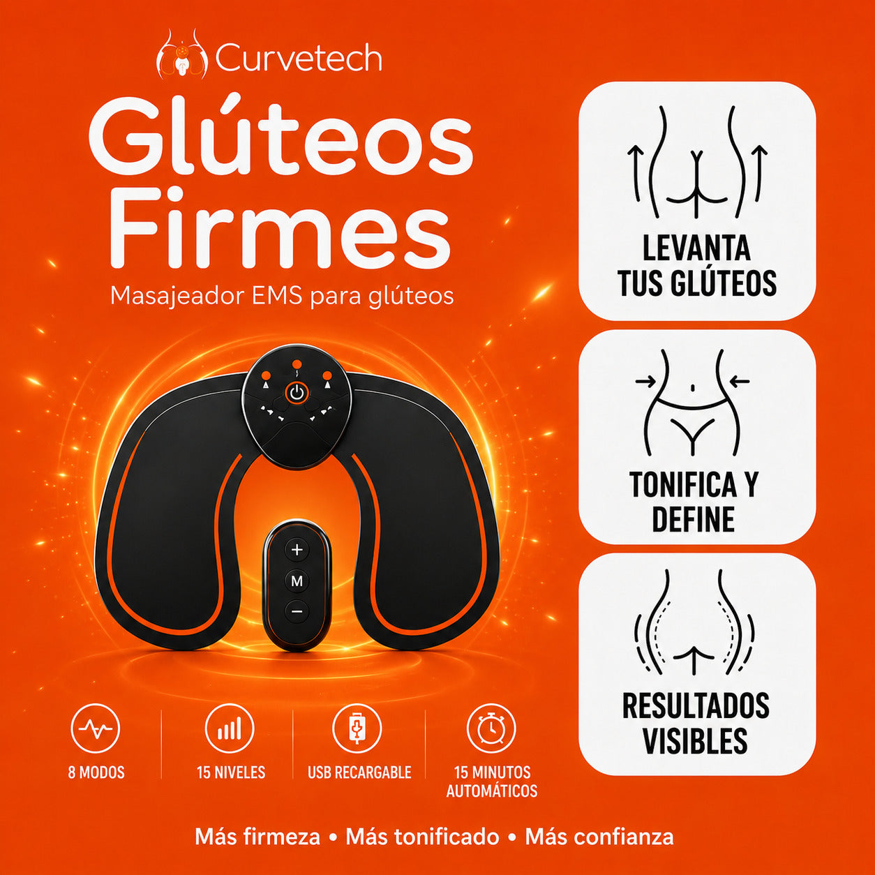 GluteoFit™ - Dispositivo de Tonificación y Elevación Glútea con Tecnología EMS