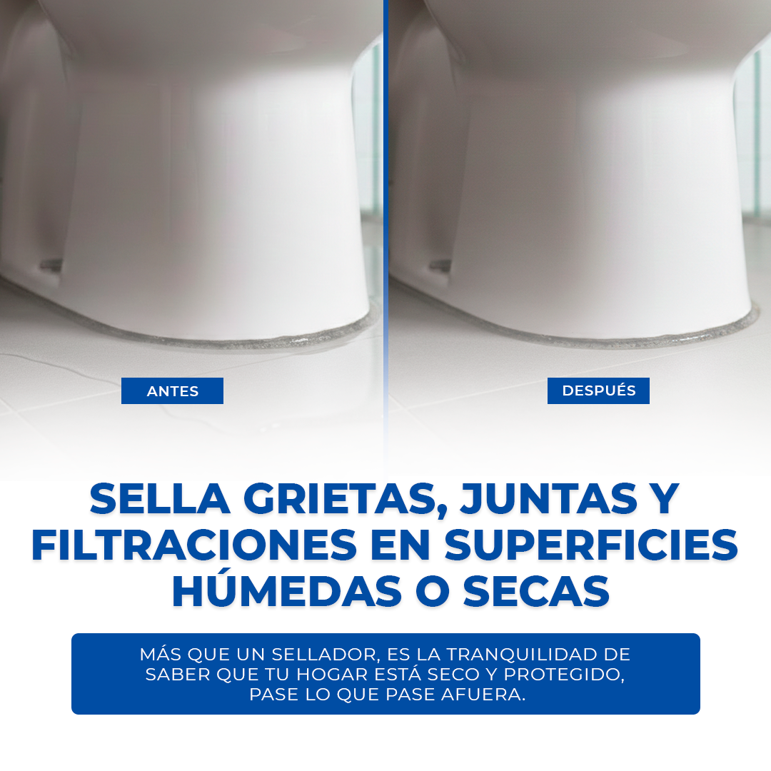 HydroSeal Pro™ 2x1 | Sellador Impermeable para Grietas y Goteras