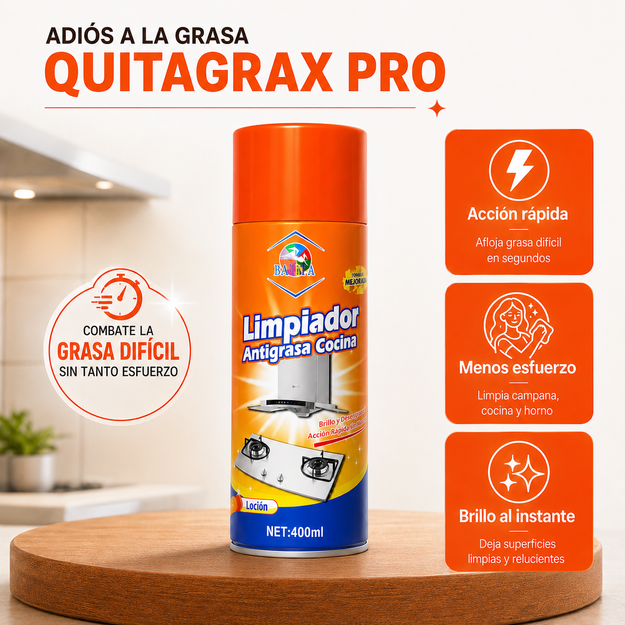 2x1 QuitaGrax Pro - Eliminador de Grasa Profunda