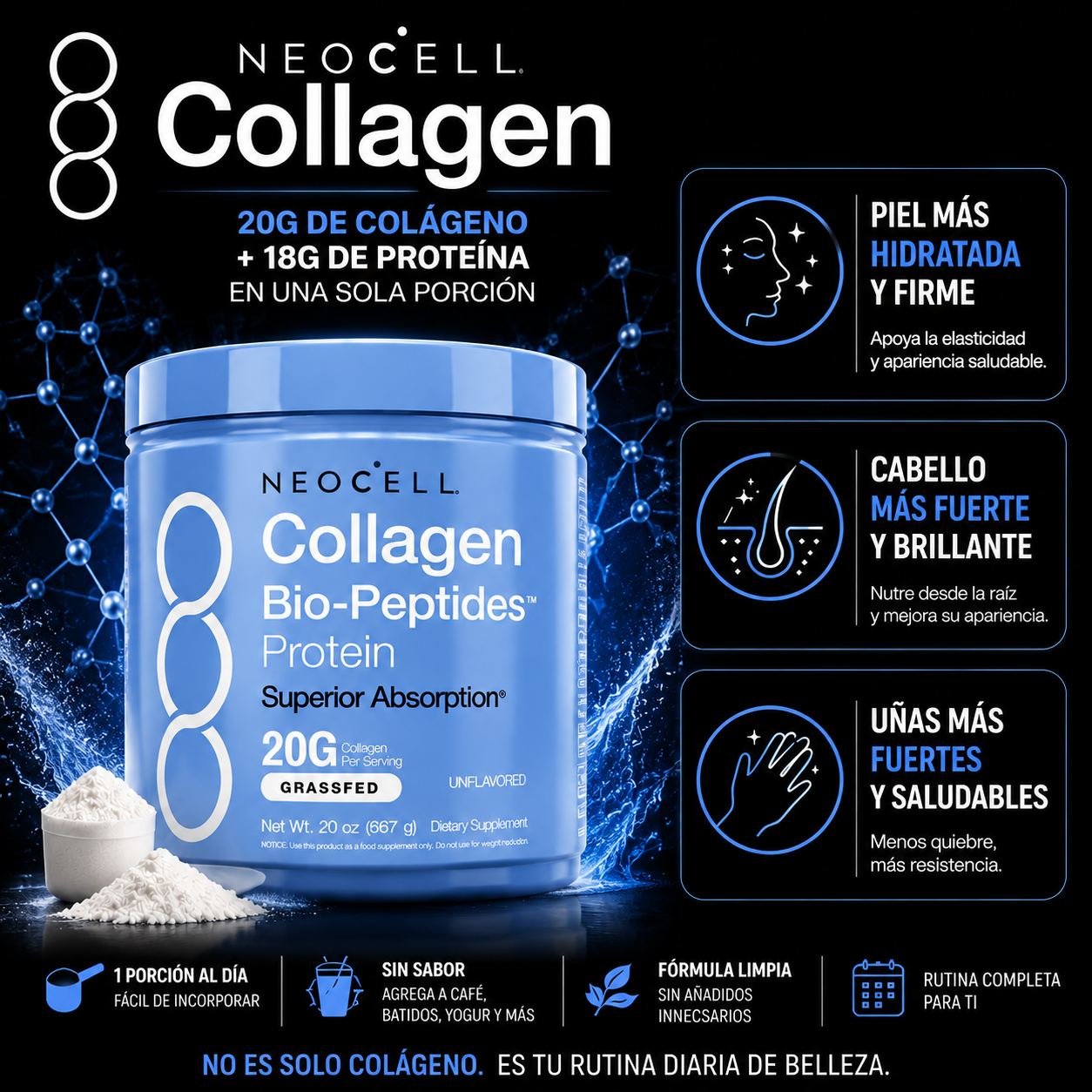 NeoCell Collagen Pro - Nutrición para una Piel de Apariencia Más Luminosa
