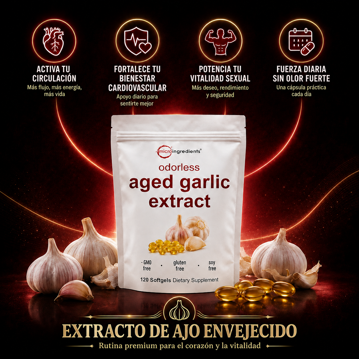 AgedGarlic® - Desaparece la Presión Arterial Alta y Cuida tu Corazón Naturalmente