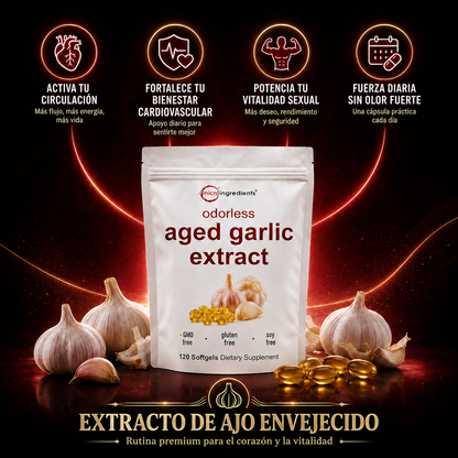 AgedGarlic® - Desaparece la Presión Arterial Alta y Cuida tu Corazón Naturalmente