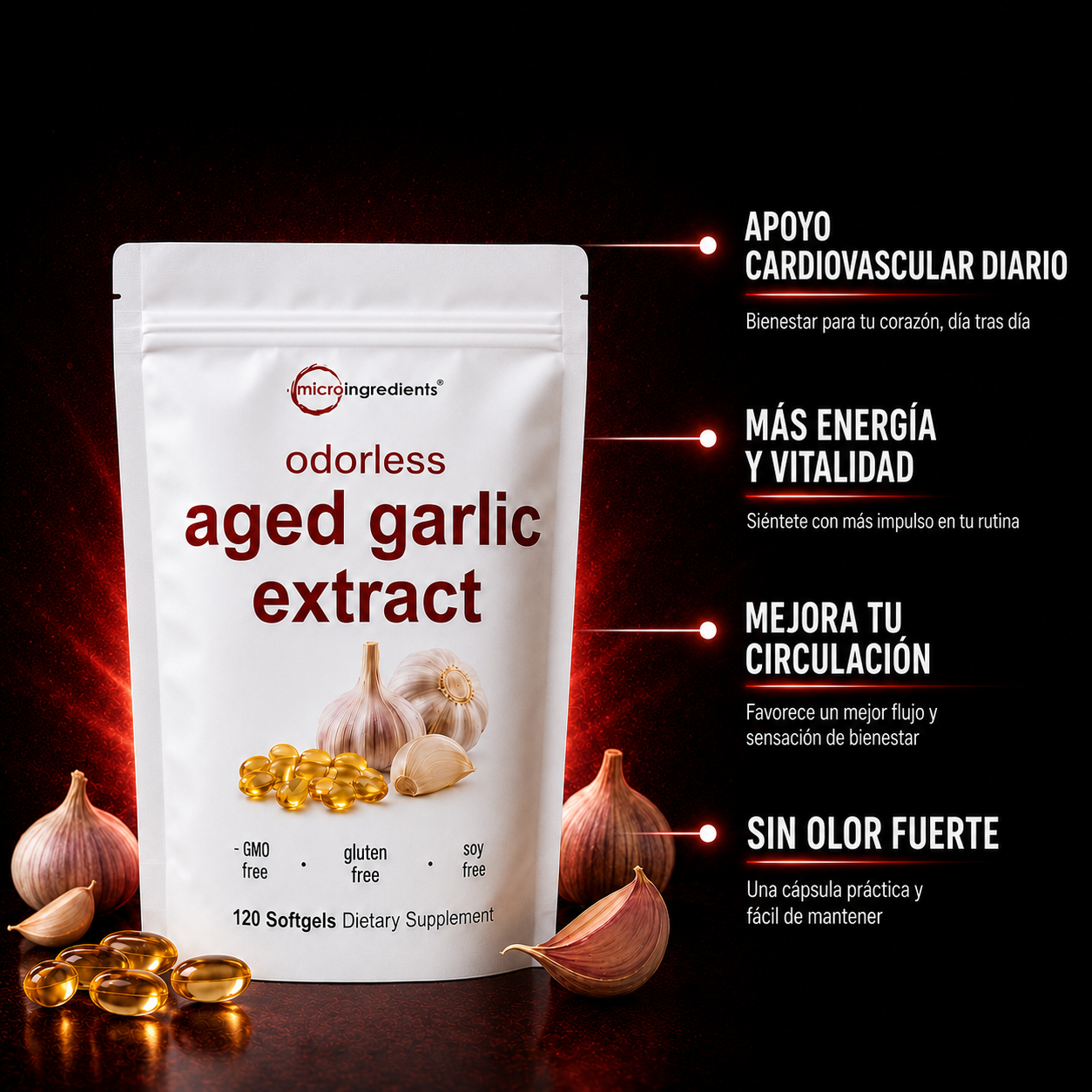 AgedGarlic® - Desaparece la Presión Arterial Alta y Cuida tu Corazón Naturalmente