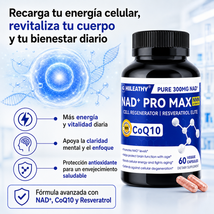 Nad+ Pro Max + CoQ10 - Rejuvenecimiento Celular Avanzado