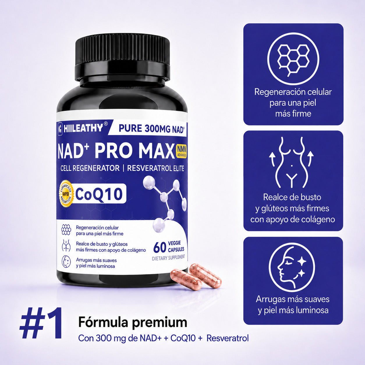 Nad+ Pro Max + CoQ10 - Rejuvenecimiento Celular Avanzado
