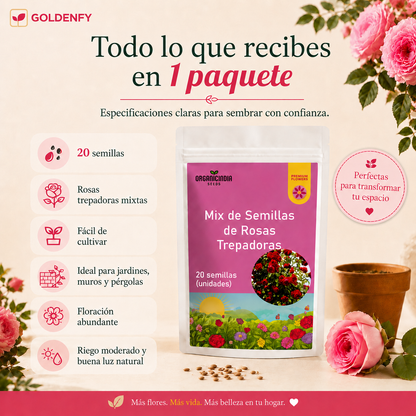 2x1 Exclusivas Semillas de Rosa Trepadora