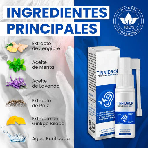 Promo 2x1 Tinnidrop🌿¡Alivia zumbidos, dolor, otitis y molestias auditivas!