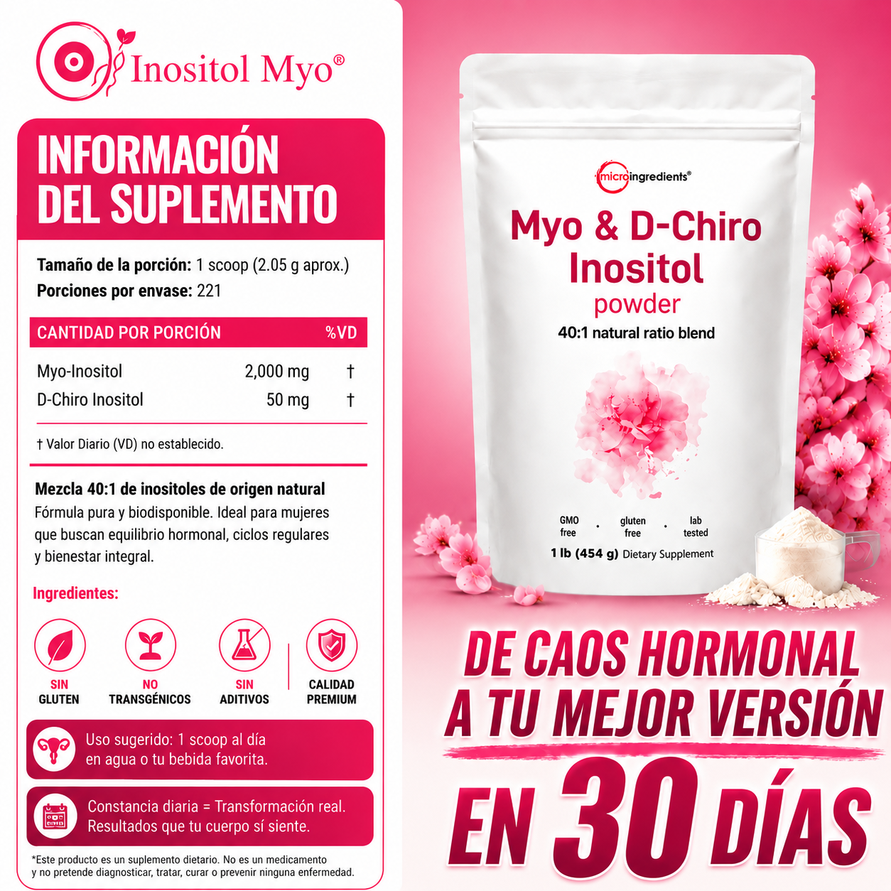 Inositol Myo™ – Equilibrio Hormonal y Bienestar Femenino