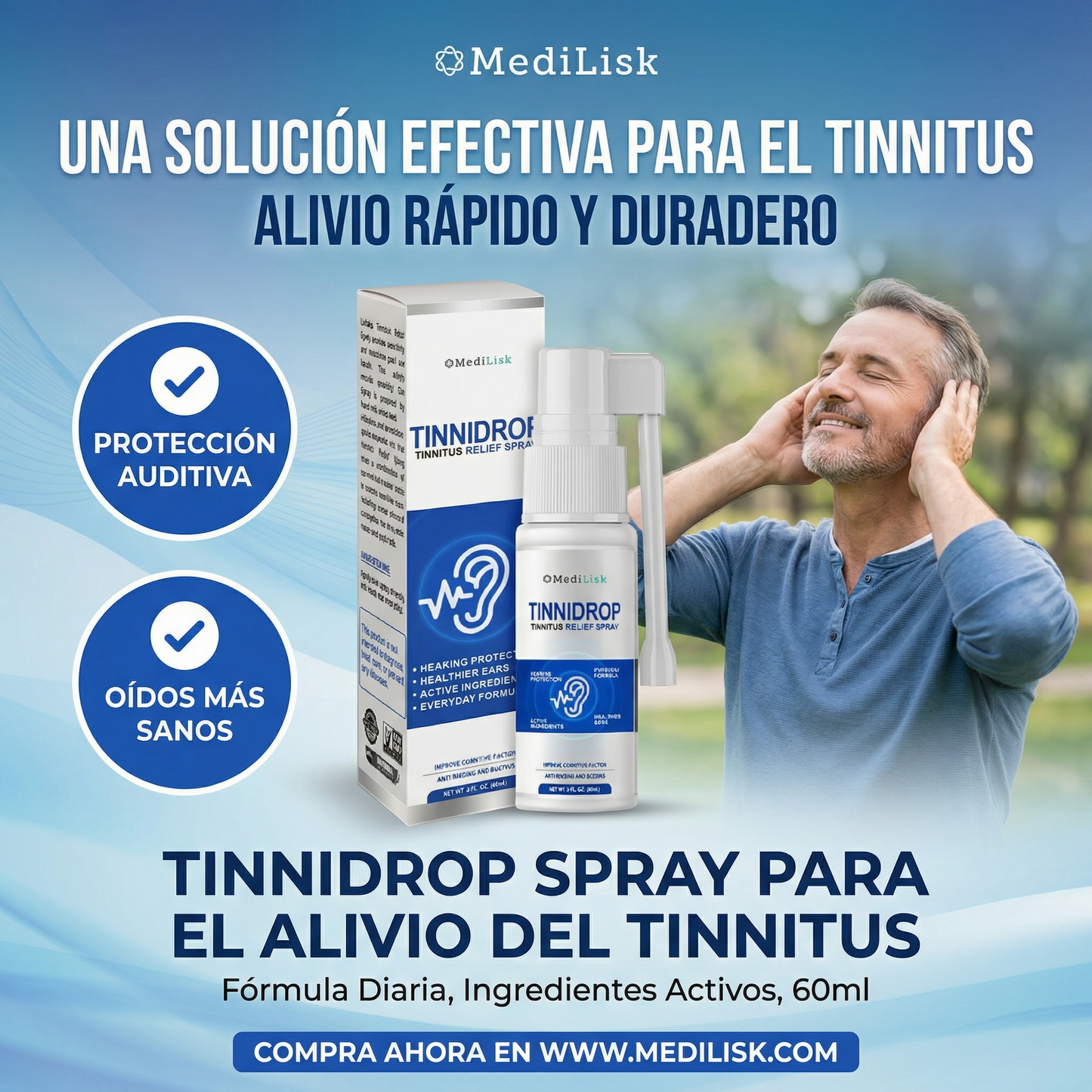 Promo 2x1 Tinnidrop🌿¡Alivia zumbidos, dolor, otitis y molestias auditivas!