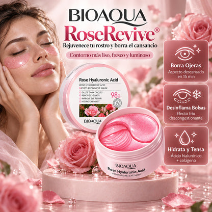Parches RoseRevive® Ácido Hialurónico - Rejuvenece tu Rostro y Borra el Cansancio