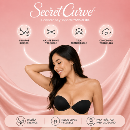 2x1 SecretCurve™ – Copa Sujetador Adhesivo PushUp Ergonómico