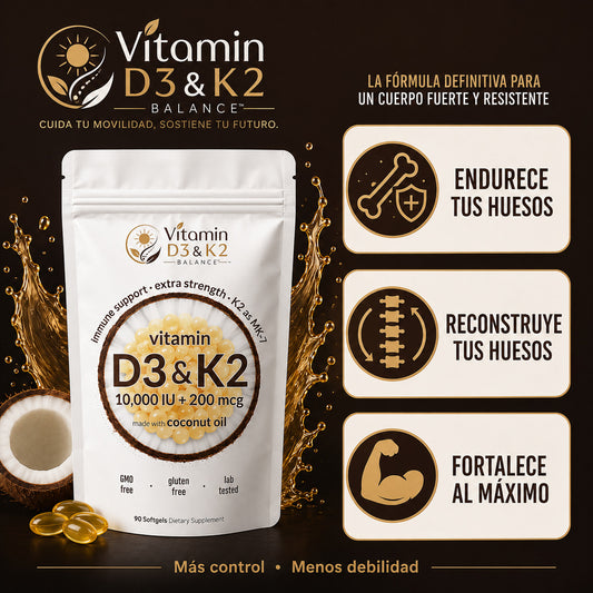 2x1 Vitamin D3 & K2 Balance™– Recupera tu Movilidad