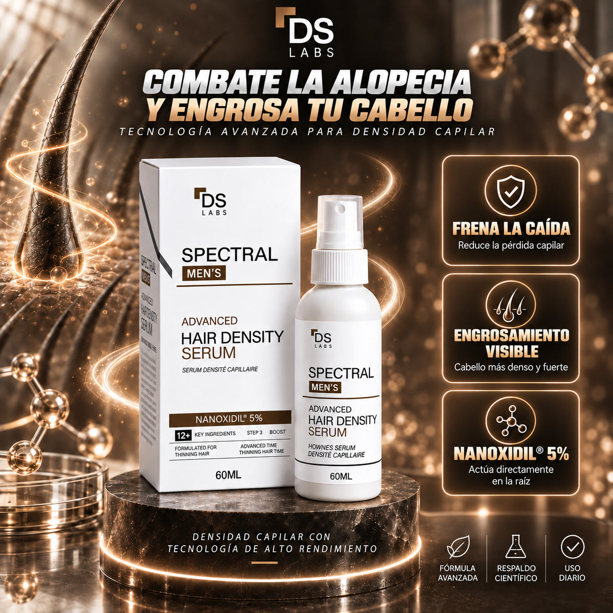 Spectral Men's (DNC-N) 60ML- Combate la alopecia y promueve el engrosamiento capilar