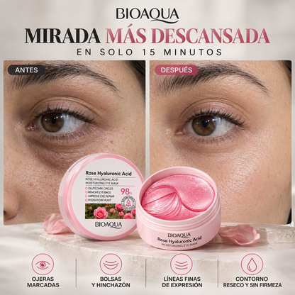 Parches RoseRevive® Ácido Hialurónico - Rejuvenece tu Rostro y Borra el Cansancio