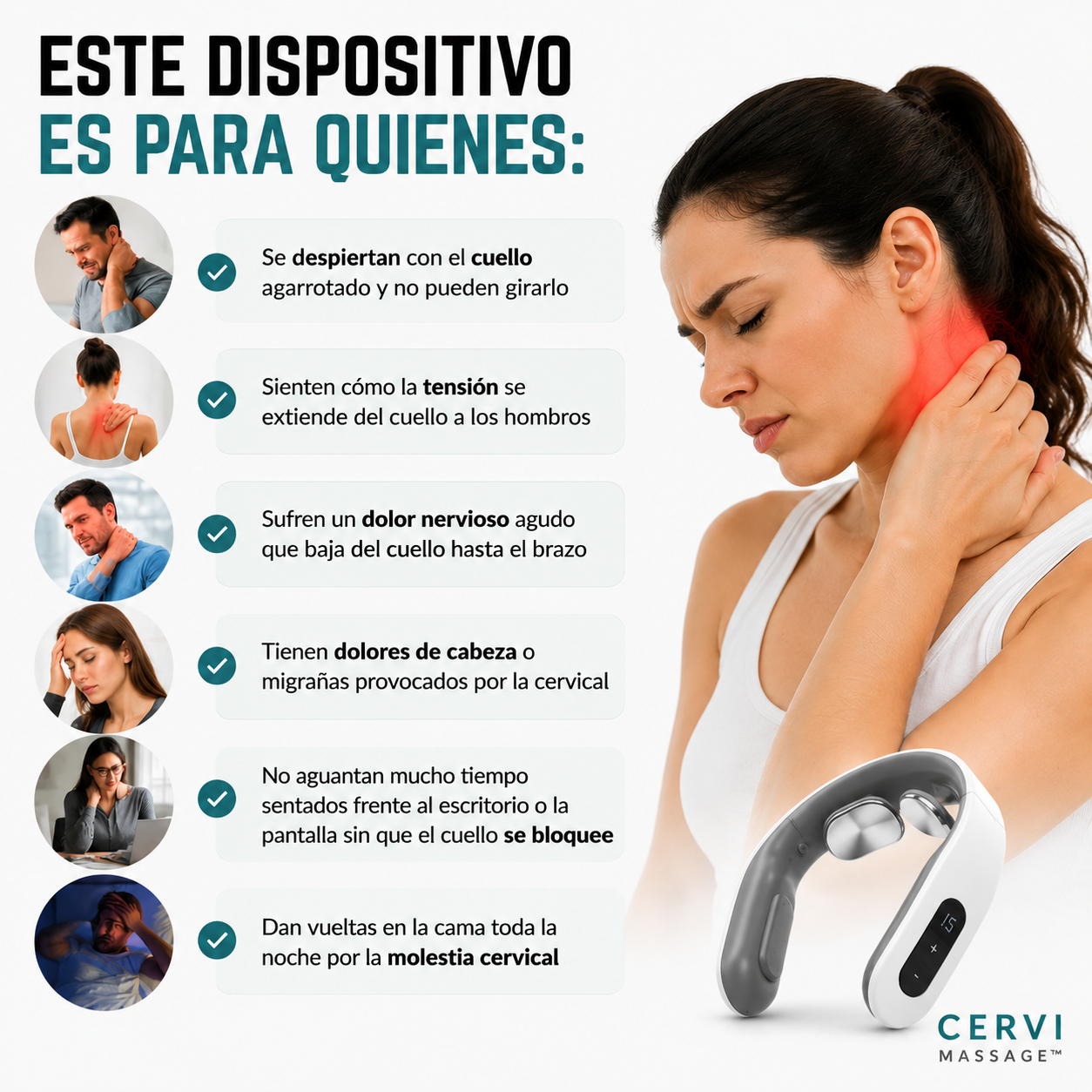 Cervi Massage™: Masajeador Cervical Premium