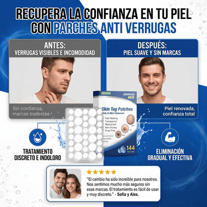 Parches Anti Verrugas Patch – Tratamiento Discreto para Verrugas sin dolor