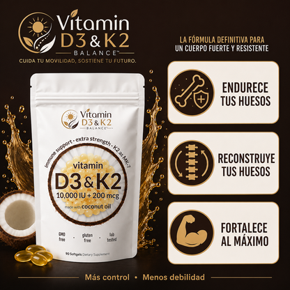 2x1 Vitamin D3 & K2 Balance™– Recupera tu Movilidad