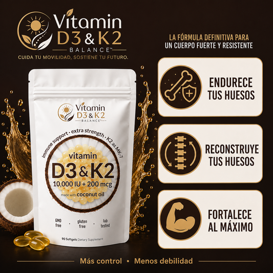 2x1 Vitamin D3 & K2 Balance™– Recupera tu Movilidad