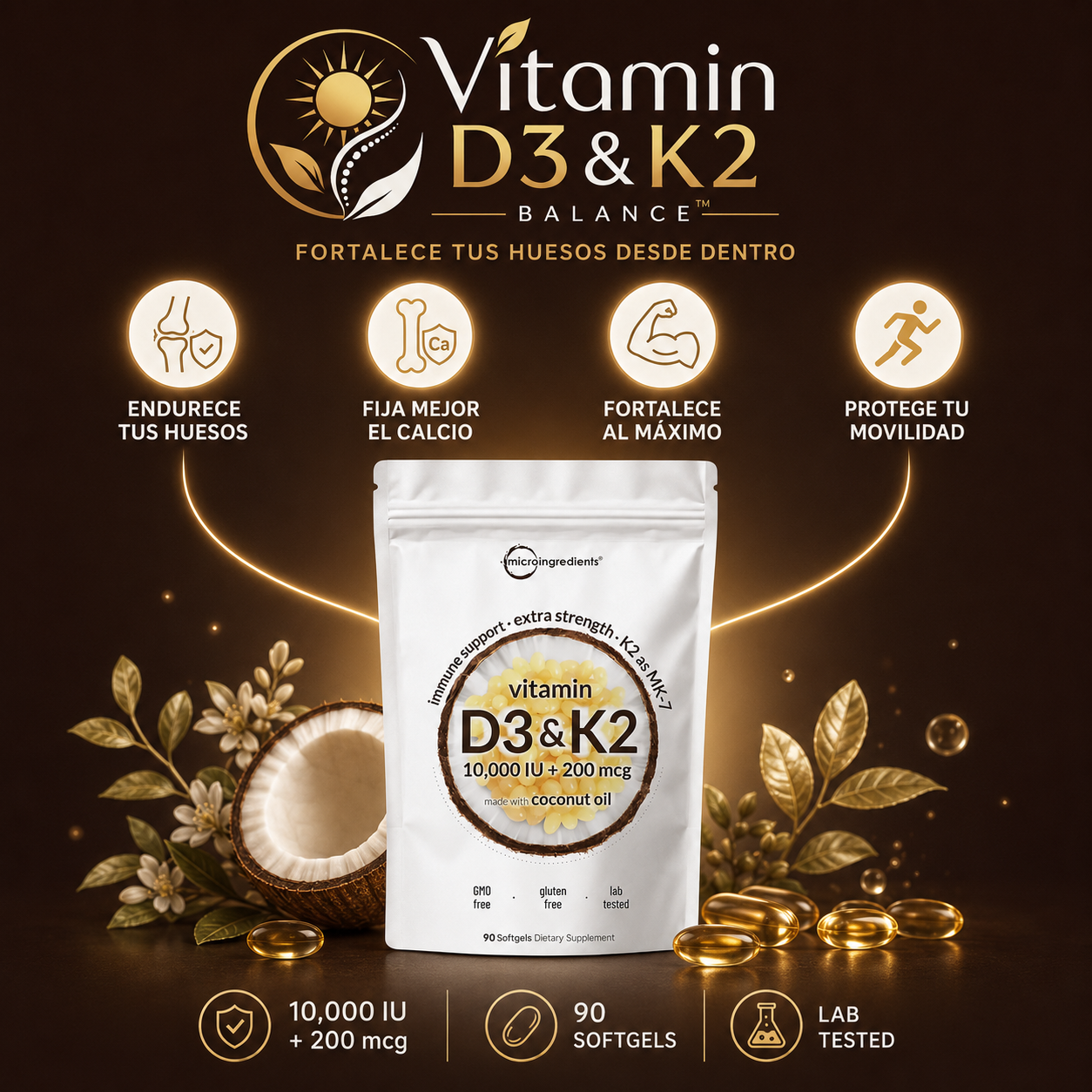2x1 Vitamin D3 & K2 Balance™– Recupera tu Movilidad
